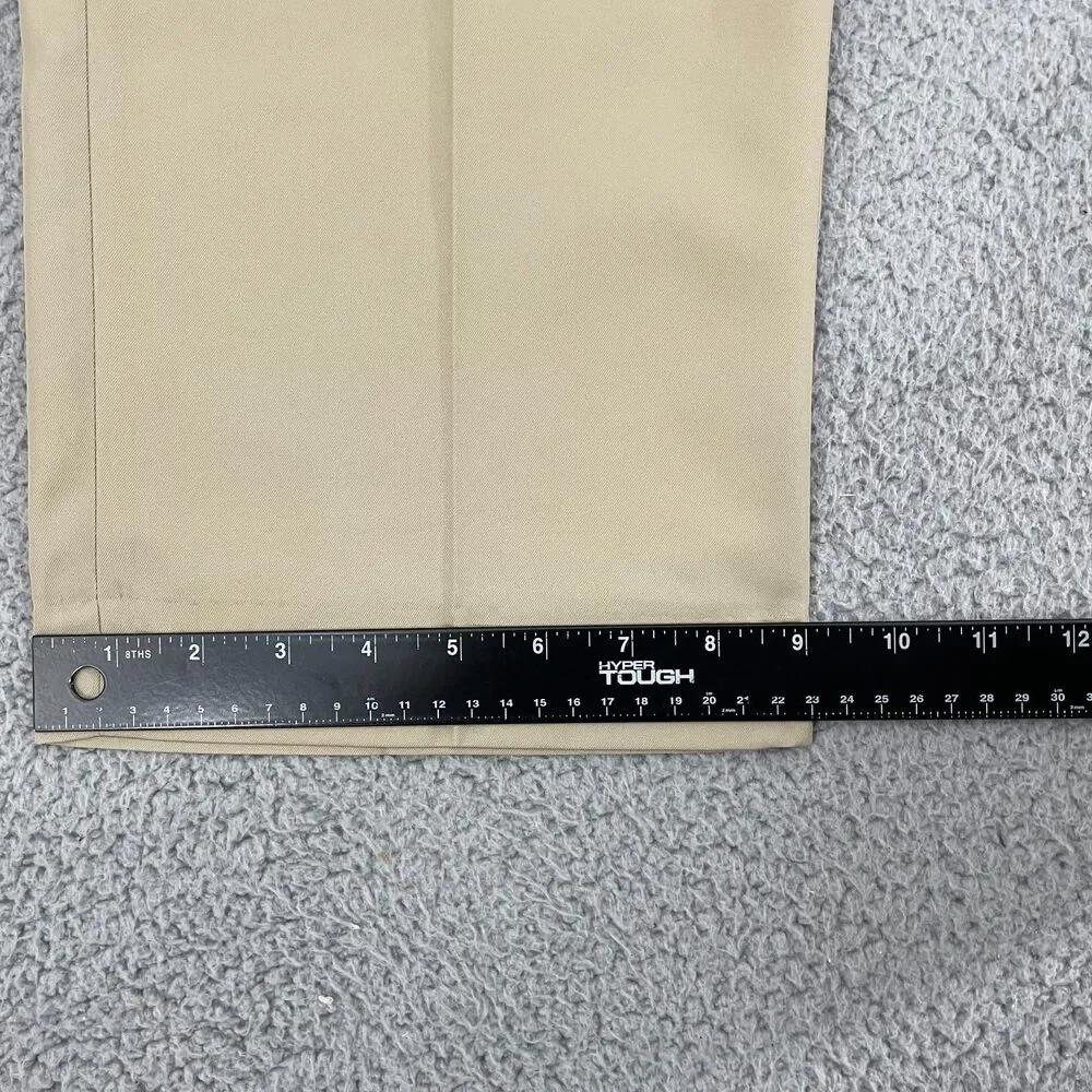 Louis Raphael Golf Pants Men 40x30 Tan Flat Front Performance Dress‎ Slacks